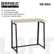 Стол на металлокаркасе BRABIX LOFT CD-001, 800х440х740 мм, складной, цвет дуб натуральный, 641211 главное фото в маленьком размере