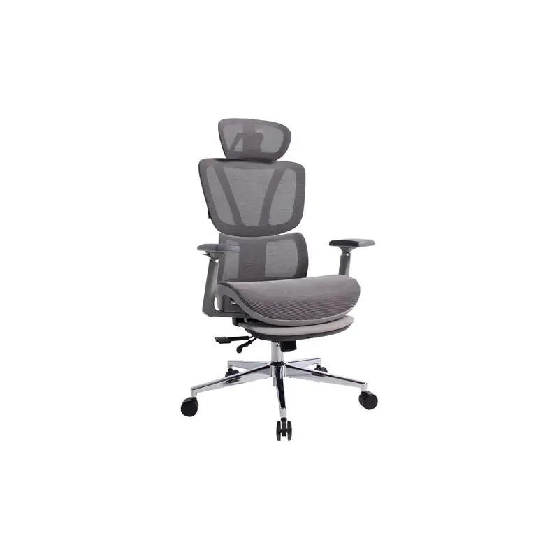 Кресло  PREMIUM "Evolution ER-700", подножка, слайдер, синхромеханизм, сетка, серое, 532948 главное фото